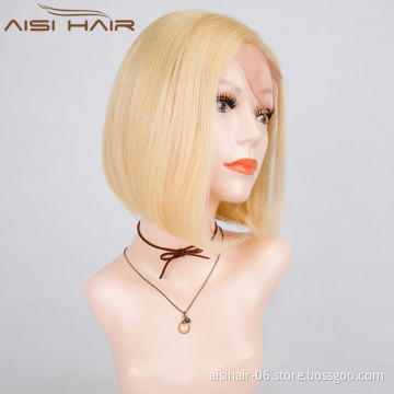 Aisi Hair 2018 New Arrival Blonde Bob 613 Full Lace Front Wig , Brazilian Human Hair Lace Front Wigs